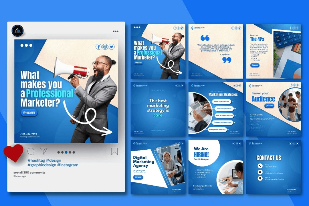 Social media design example